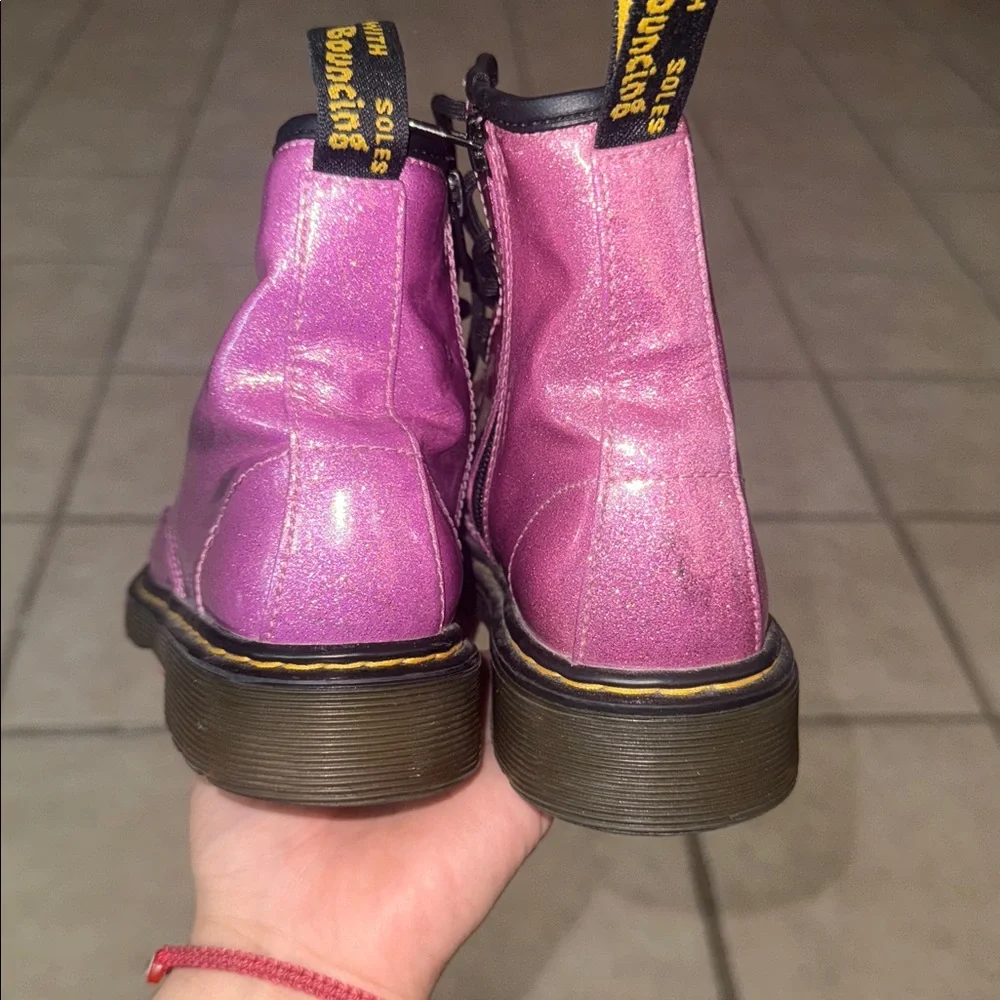 Dr. Martens Pink  Glitter Girls Youth